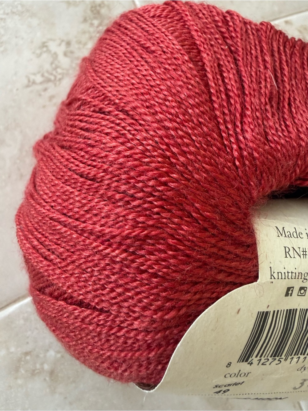 Juniper Moon Farm Findley Merino Wool/Mulberry Silk Blend Yarn in Scarlet
